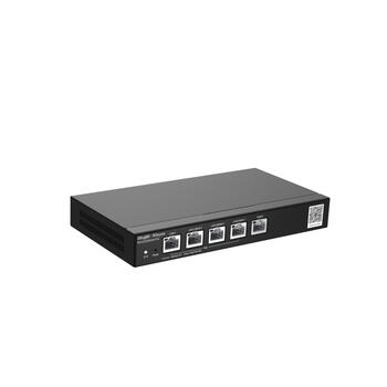Ruijie Умный облачный шлюз с PoE RG-EG305GH-P-E, 1.5Gbps, 4× PoE+, 4× WAN, 64 VPN туннеля, 60W PoE бюджет, Черный (RG-EG305GH-P-E)
