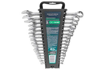 Rockforce RF-5161MP Набор комбинированных ключей, 16 шт, 6-24 мм, CrV, прямой, антикоррозийный (RF-5161MP)