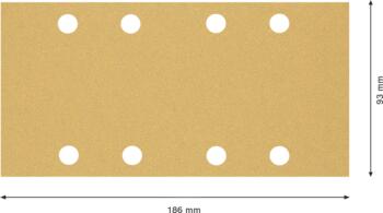 Slīppapīrs,kokam perf. 186x93,G80,50gab, Orbitālajām slīpmašīnām EXPERT C470 SMILŠPAPĪRS, 2608900937, BOSCH (2608900937)