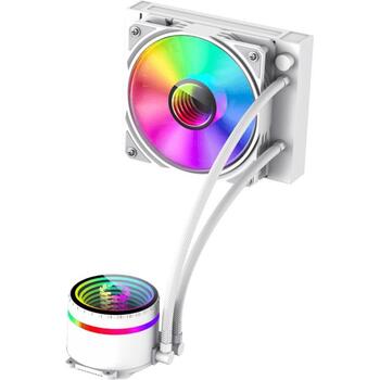 Gamemax procesora šķidruma dzesētājs ICEBURG 120 WT, 62.82 cfm, 800-2000 rpm, TDP līdz 180W, ARGB LED apgaismojums (ICEBURG 120 WT)