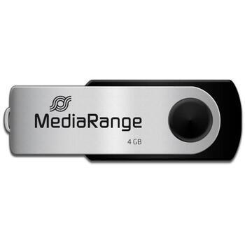 Mediarange флеш-накопитель MR907, 4GB, USB 2.0, скорость чтения 13MB/s, скорость записи 4MB/s, компактный (MR907)