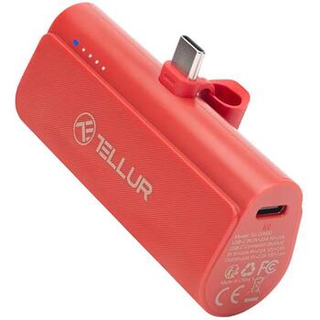 Tellur Power Bank akumulators PD202 TLL158411, 5000mAh, 5V-3A, LED indikators, ātrā uzlāde, Pass-through uzlāde (TLL158411)