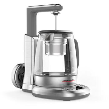 Gastroback Чайник 42440, 2000 W, 1,5 L, LCD, 0,85 m, Нержавеющая сталь, 360° Поворот, Регулируемый термостат (42440)
