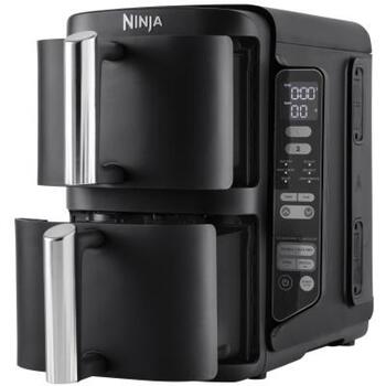 Ninja aerogrils SL300EU, 2470 W, 7.6 l, 40-240 °C, 6 režīmi, 2 atvilktnes, taimeris, negatīvs pārklājums (SL300EU)