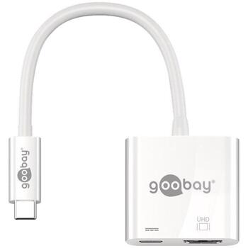 Goobay адаптер USB-C на HDMI 62110, 4K 60Hz, порт USB-C с PD 60W, белый (62110)