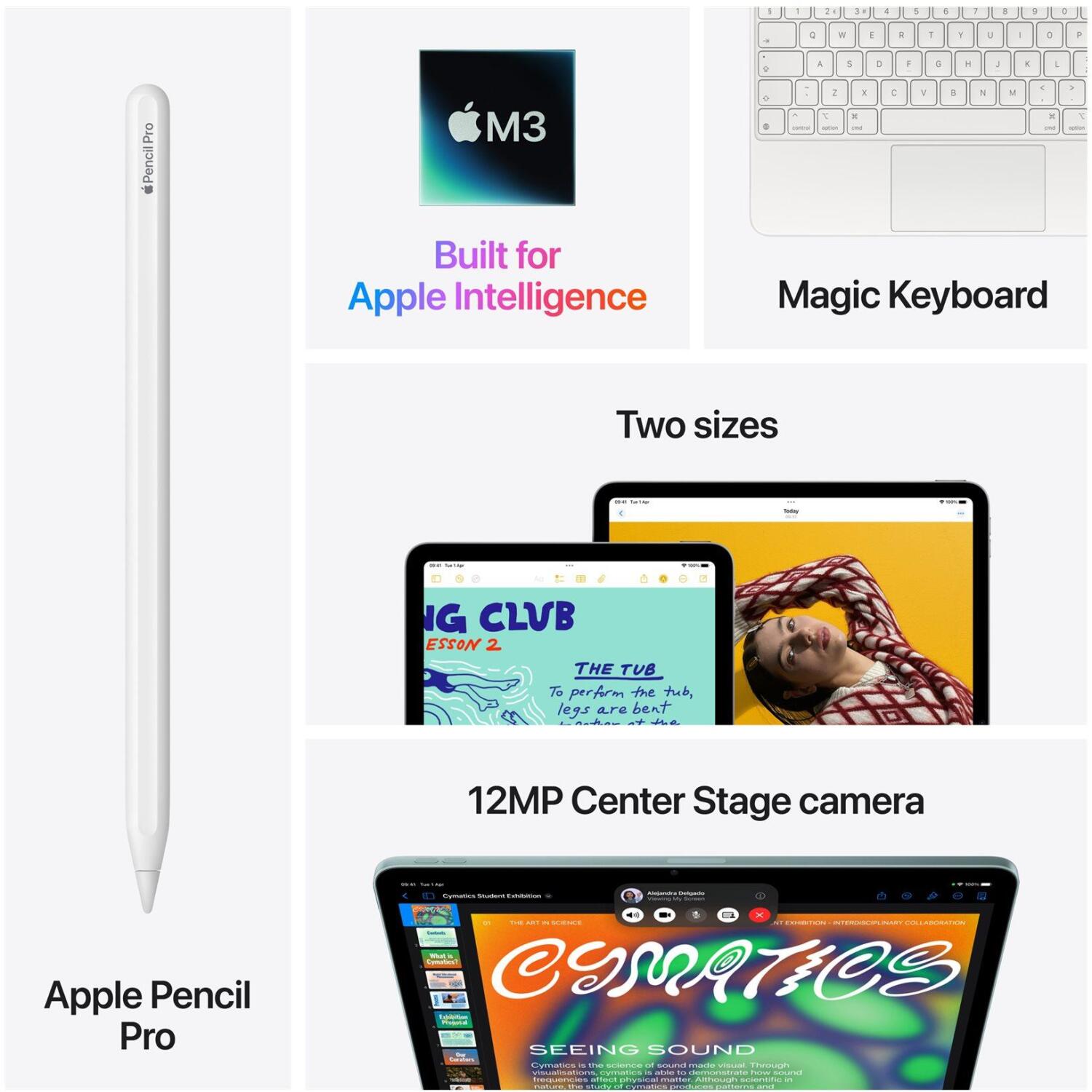 Apple Планшет M3 Wi-Fi + Cellular MCJ44HC/A, 13
