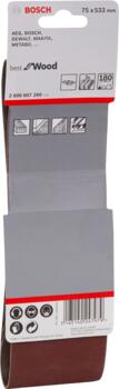 Slīplente kokam 75x533, K 180, 3 gab., Lentes slīpmašīnām PRO X440 SLĪPLENTA, 2608607260, BOSCH (2608607260)