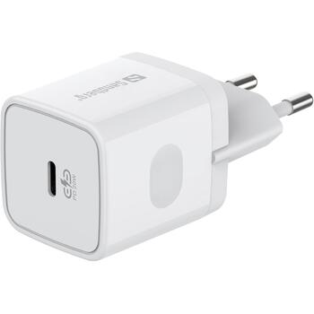 Sandberg USB-C AC зарядное устройство 441-42, 20W, 230V, 5V, 3A, Тип F, Универсальное, Plug and Play (441-42)