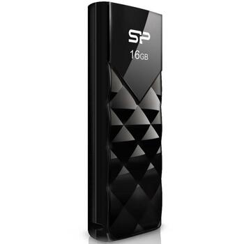 Silicon Power Ultima U03 USB флеш-накопитель SP016GBUF2U03V1K, 16 ГБ, USB Type-A, 2.0, черный, 256-bit AES, CE/FCC/BSMI (SP016GBUF2U03V1K)
