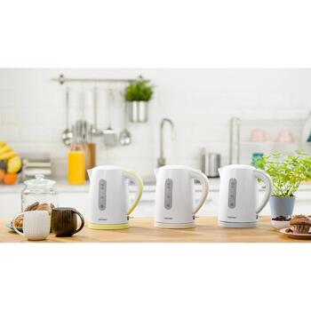 Zelmer ZCK7616S чайник, 71504445P, 2200W, 1.7л, пластик, скрытый нагревательный элемент, поворотное основание 360°, фильтр, STRIX (71504445P)