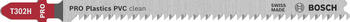 3 figūrzāģa asmeņi T 302 H, Clean for PVC, Figūrzāģiem PRO PLASTICS PVC CLEAN T302H FIGŪRZĀĢA ASMENS, 2608667447, BOSCH (2608667447)