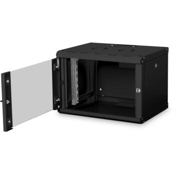 Digitus Sienas montāžas skapītis DN-19 07-U-SW, IP20, stikla durvis, 305-370mm, 100kg, 420x600x450mm (DN-19 07-U-SW)