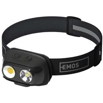 Emos COB LED Перезаряжаемый Налобный Фонарь P3542, 500lm, 130m, Li-pol 1200mAh, 7 режимов, IP44, USB-C (P3542)