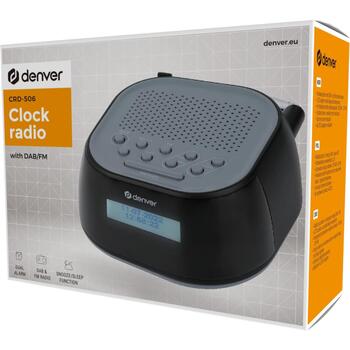 Denver Радио будильник CRD-506 111131100030, DAB, FM, 20 станций, LCD с подсветкой, будильник, AC 230V (111131100030)