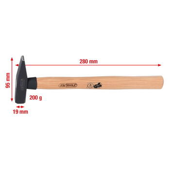 KSTOOLS Молоток слесарный 142.1320, 200g, 0.31kg (142.1320)