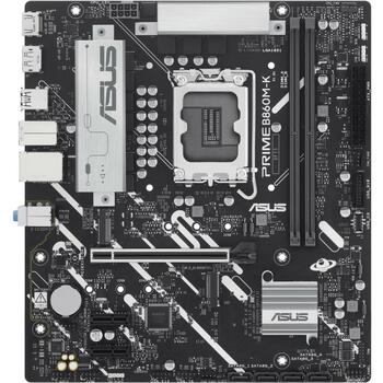Asus Mātesplate PRIME B860M-K, LGA 1851, DDR5, 128 GB, 2 DIMM, 2.5 Gb Ethernet, 4 SATA III, 2 M.2, 7.1 audio (PRIME B860M-K)