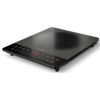 Philips Indukcijas plīts HD5850/90, 2000 W, 1 riņķis, 10 temperatūras iestatījumi, stikla keramikas virsma, taimeris (HD5850/90)