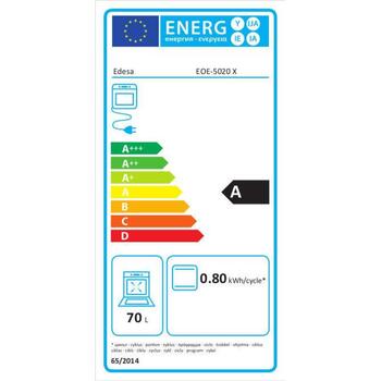 Edesa Духовка EOE-5020 X 921270238, 70 L, 2200 W, 4 программы, Нержавеющая сталь, Поворотный, Легко чистится (921270238)