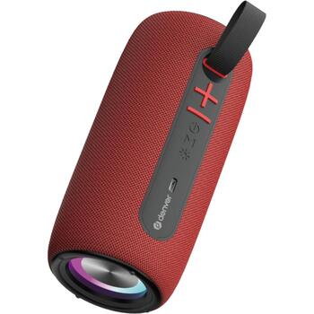 Denver BTL-360BD Bordeaux 111151020800, 10 W, 1200 mAh, Bluetooth 5.3, RGB подсветка, 2 динамика, AUX, USB, Micro SD (111151020800)