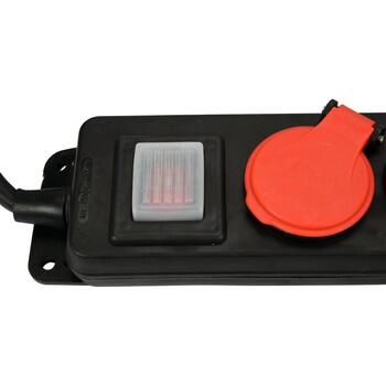 Yato удлинитель YT-81241, 3 м, 230 В, 50 Гц, 16 А, 3500 Вт, 4 розетки, IP44, 3Gx1.5 мм², H07RN-F, с заземлением, защита от детей (YT-81241)