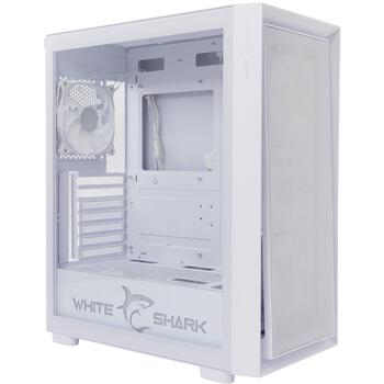 White Shark GCC-2401 Warhead-3 White, корпус E-ATX Mid Tower, 4x12cm RGB вентилятора, сталь/стекло, USB 3.0/2.0, Type-C (WARHEAD-3-W)