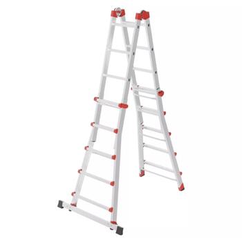 Hailo M80 037520007 daudzfunkcionālās kāpnes, alumīnijs, 4x5 pakāpieni, 150 kg, 515 cm, 17 kg (037520007)