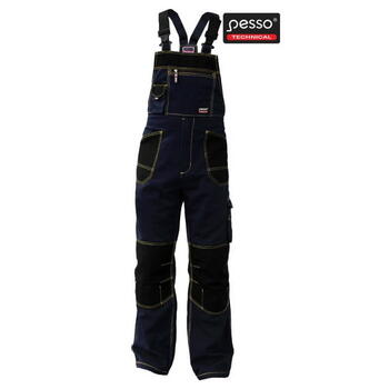 Pesso полукомбинезон DPCM58-188, темно-синий/черный, 56-58/188, 320г/м², 65% полиэстер, 35% хлопок, тройные швы (DPCM58-188)