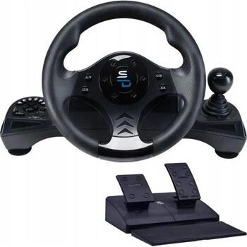 Subsonic Игровое рулевое колесо GS 750 Pro SA5156-NG, 270°, 6 кнопок, USB, 10 ч, совместимо с PS4, Xbox, PC (SA5156-NG)