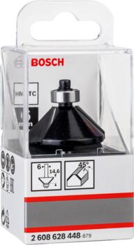 Salaidumu frēze 6 mm D1 34,9 mm, B 11,1 mm,45°, Rokas frēzēm, malu frēzēm STANDARD FOR WOOD CHAMFER BIT 45 DEGREE ANGLE, 2608628448, BOSCH (2608628448)
