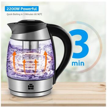 ForMe 12837 Чайник FKG-428, 1,8л, 220-240В, 50/60Гц, 1850-2200Вт, 40°C, 60°C, 80°C, 90°C, 100°C (FKG-428)