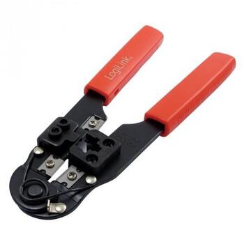 Logilink Обжимные клещи WZ0004, RJ45, 19см, металл, резак, съемник, 8P8C, изолированные ручки, защита лезвия (WZ0004)