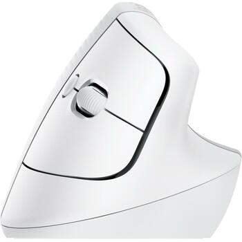 Logitech Lift вертикальная эргономичная мышь RIGH 910-006475, 4000 DPI, 4 кнопки, RF беспроводная + Bluetooth, белая (910-006475)