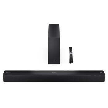 Sharp 2.1 Dolby Atmos/DTS Virtual:X звуковая панель HT-SBW310, 330 Вт, Bluetooth, беспроводное соединение, черный (HT-SBW310)