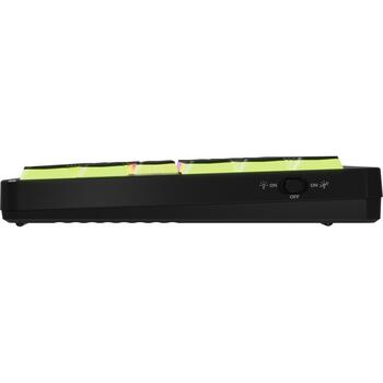 Genesis Thor 430 TKL spēļu klaviatūra NKG-2346, 3000 mAh, 2.4 GHz, Bluetooth, USB, US, lineārie slēdži, RGB, melna (NKG-2346)