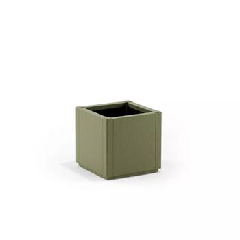 Stefanplast Ethica 2168702, puķu kaste, 36x36x35cm, 38L, zaļa, modulāra, plastmasa, drenējoša apakša (2168702)