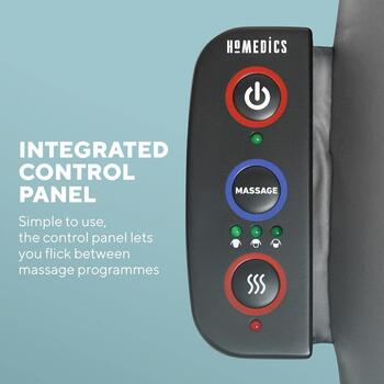 Homedics Šiatsu masāžas krēsls SBM-180H-EU, 10 programmas, sildīšana, maiņstrāva, akumulators, pelēks (SBM-180H-EU)