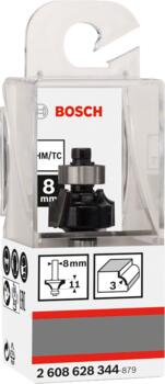 Noapaļošanas frēze HM R=3 mm, divpusējā, Rokas frēzēm, malu frēzēm NOAPAĻOŠANAS FRĒZE STANDARD FOR WOOD, 2608628344, BOSCH (2608628344)