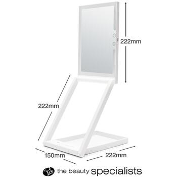 Rio Зеркало для макияжа LED MMAW-EU/1,0, 15 × 15 × 3см, 1x/10x увеличение, зарядка через USB-C, сенсорное управление (MMAW-EU/1,0)