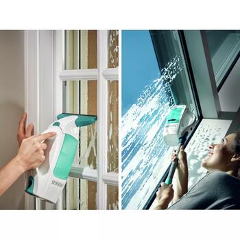 Leifheit Dry&Clean 1051016, вакуумный очиститель окон, 35мин, 100м², литий-ионный, 2 насадки, штанга 43см (1051016)