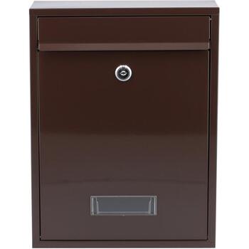 Vorel Почтовый ящик 78557, 360x260x80mm, 220mm, 0.6mm, 2 ключа, стальной лист, оцинкованный, коричневый, защитная крышка (78557)