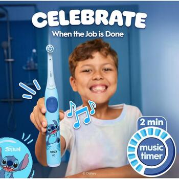 Oral-B электрическая зубная щетка iO Stitch, 6 лет+, 3 режима, 1 насадка, дорожный чехол, зарядная база, литий-ионный аккумулятор (iO Stitch)