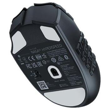 Razer bezvadu spēļu pele Naga V2 HyperSpeed RZ01-03600100-R3G1, 30000 DPI, 2.4GHz, Bluetooth, 19 programmējamas pogas, ergonomiska (RZ01-03600100-R3G1)