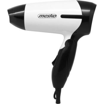 Mesko matu fēns MS 2262, 1000 W, 2 temperatūras iestatījumi, melns/balts, salokāms rokturis, gaisa koncentrators (MS 2262)
