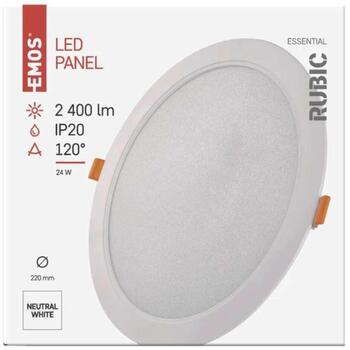 Emos LED светильник RUBIC ZD1452, 24 Вт, 2400 лм, 220-240 В, 50/60 Гц, IP20, 25 000 ч, 120°, встраиваемый (ZD1452)