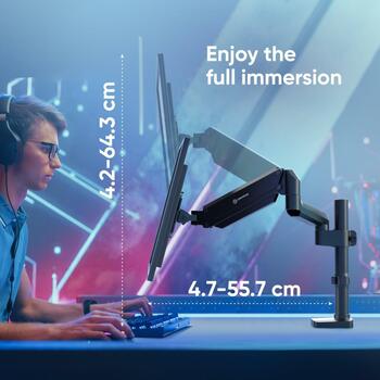 Onkron monitors dispeja piederums G75-B, maksimālā svara jauda 12 kg, minimālais ekrāna izmērs 33 cm (G75-B)