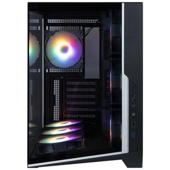 Zalman D40F ATX Mid Tower korpuss, 7x120mm FRGB ventilatori, melns, 410mm VGA, 160mm CPU, ATX/mATX/ITX (D40F BLACK)