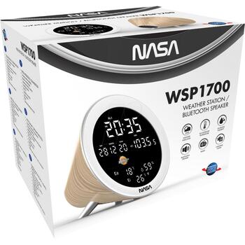 Nasa Метеостанция/Динамик WSP1700WD, 3 уличных датчика, 10м, 1x3W, Bluetooth 3.0, FM 10 станций (WSP1700WD)