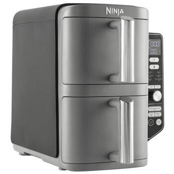 Ninja aerogrils SL400EU, 2470 W, 9.5 l, 40 - 240 °C, 2 atvilktnes, taimeris, termostats, nerūsējošais tērauds (SL400EU)