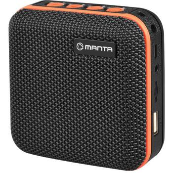 Manta SPK01GO Bluetooth-колонка, 10 Вт, BT 5.0, FM-радио, MP3/WMA/WAV/APE/FLAC, USB/SD/AUX, микрофон (SPK01GO)