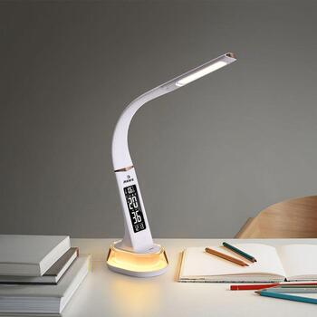 Hawk Настольная лампа HW-LAMP05, 5W, 3 цветовые температуры, RGB, 2 светодиода, будильник (HW-LAMP05)